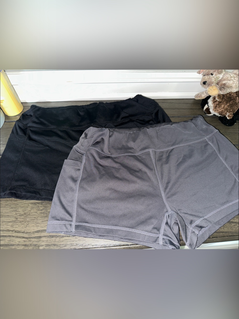 Everyday Athletic Bike Shorts - Gray & Black (2 Pack)